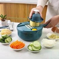 ราคา เครื่องตัดผักอเนกประสงค์, เครื่องครัว 9-in-1, ชุด 12 ชิ้น, เครื่องขูด, เครื่องหั่นมะม่วง, เครื่องตัดแครอท, เครื่องตัดผัก กรอง กรีกโยเกิร์ต มีด สไลด์ กล้วยฉาบ แบบ บาง ๆ (1731359065533220774)