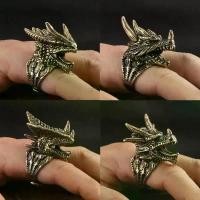 ราคา แหวนสำหรับผู้ชาย ดีไซน์สร้างสรรค์อันทรงพลัง หัวมังกรหัววิเศษ สไตล์โบราณเลียนแบบวินเทจ เต็มไปด้วยบุคลิก แหวน (1731966670617348858)