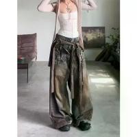 ราคา กางเกงยีนส์ ย้อม สไตล์อเมริกัน unisex พลัสไซส์ วินเทจ และ ด้อย สำหรับผู้หญิง ฤดูใบไม้ผลิ 2025 สาวฮอต ดีไซน์พังค์ เข็มขัดคู่ กางเกงขายาว ลีวาย kod ไอเย็น แอ็คอาร์ต ยีน pants soobi (1731772465632478249)