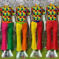 ราคา ชุดแหยมชายแขนสั้น ชุดย้อนยุคชาย (เสื้อ+กางเกง) (1731782468500555226)