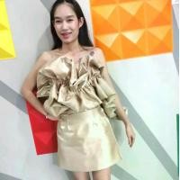 ราคา ชุดเสื้อ​กระโปรง​(set​2​ชิ้น)​งานในไทย​ผ้าออแกนดี้ผ้ามันวาวส่งจากร้านค้าไทย hipaholic​ Clothing Lady Women ผู้หญิง (1730286367913380615)