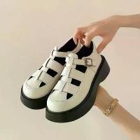 ราคา รองเท้าหนังสาน เสริมความสูง 2 นิ้ว สไตล์ฝรั่งเศส (เท้าบานเพิ่มไซส์) รองเท้านุ่มเหมือนเหยียบขี้ lava ของ แท้ มินิมอล หน้า หนาว ไฟ ส้น เตารีด รัดส้น ผู้ หญิง กู๊ด (1731117064633092699)