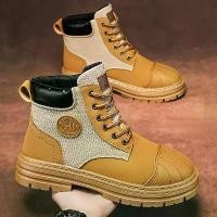 ราคา รองเท้าบูทสั้นผู้ชาย แฟชั่น รองเท้าบูทสั้น รองเท้าบูท รองเท้า ท็อป บู๊ท (1731389762620131526)