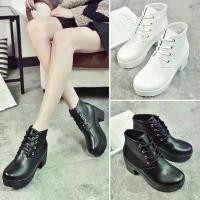 ราคา พร้อมส่ง รองเท้าบูท สีดำ สีขาว ส้นสูง 7 cm. by Flamingoshoe มีบริการเก็บปลายทาง (1732283118195935794)