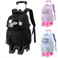 ราคา [COD] รุ่นใหม่ มี 3สีิกระเป๋าเป้สะพายหลังมีล้อลาก รุ่น 1282 กระเป๋านักเรียนล้อลาก กระเป๋าเดินทาง 6 ล้อฐานสูง (1731847488863176907)