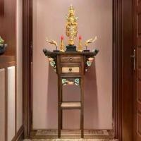 ราคา โต๊ะวางของ โต๊ะวางพระบูชา โต๊ะหมู่บูชา โต๊ะ ตั่งวางพระ โต๊ะรองพระ ตู้ไม้ โต๊ะรางสูง108cm ของตกแต่งโรงแรมตกแต่งบ้าน สวยงาม โต๊ะราง (1729694283806181999)