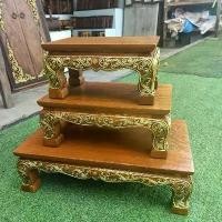 ราคา COD ฐานพระ โต๊ะพระ โต๊ะไม้ โต๊ะ โต๊ะหมู่บูชาเล็ก ฐานพระขาสิงห์ ฐานรองพระ มี3ขนาดให้เลือก (1731591751399015725)