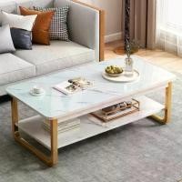 ราคา โต๊ะกาแฟ 80cm/100cm/120CM โต๊ะกลางโซฟา 2ชั้น สไตล์โมเดิร์น โต๊ะ กลาง (1730748617090107888)