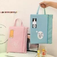 ราคา แฟ้มใส่เอกสาร A4 สองชั้น ดีไซน์การ์ตูนน่ารัก แบบใช้มือถือ กันน้ำ ความจุมาก เหมาะสำหรับจัดระเบียบเอกสาร แฟ้ม (1732165720771627316)