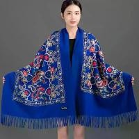 ราคา On time ผ้าพันคอ ผ้าคลุมไหล่ ผ้าแคชเมียร์ งานปัก cashmere scarf พร้อมส่ง (1731620437628322959)