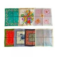ราคา ผ้าคลุมไหล่ Handkercheif ผ้าเช็ดหน้า ผ้าพันคอ ผ้าผูกกระเป๋า ผ้าเช็ดปาก Jim Thompson Silk Napkin ทำจากผ้าไหม Thai Silk ขนาด 19" x 19" ผ้าพันคอ (1732266030780680814)
