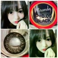 ราคา คอนแทคเลนส์ บิ๊กอาย รุ่น Miranda สีดำ/Black มีค่าสายตา (0.00)-(-6.00) เปลี่ยนแทนทุกเดือน (1729640564611910055)