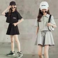 ราคา เสื้อผ้าเด็กผู้หญิง ไซส์ใหญ่ เสื้อยืดแขนสั้นฤดูร้อนและกางเกงขาสั้น ชุด 2 ชิ้น ชุดกีฬา เหมาะสำหรับเด็กอายุ 5-14 ปี มีไซส์ 5, 6, 7, 8, 9, 10, 11, 12 และ 13 ไอดี ชุด เด็ก สเก็ต ช (1732260646518884806)