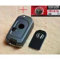 ราคา ส่งฟรี กรอบกุญแจ honda กรอบกุญแจพับ honda Jazz ,City ,Brio, Amaze, Civic ,CRV พร้อมโลโก้ H+ถ่าน CR1616 รถ Car รถยนต์ รถจักร Key (1731131619070282229)