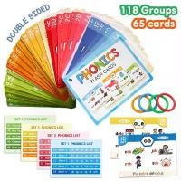 ราคา [COD] 65Pcs Phonics Sight Words Educational Flash Cards Vocabulary Sentence Building English Learning Card for Kids (1731690293271364717)