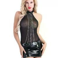 ราคา ชุดชั้นในเซ็กซี่, การค้าต่างประเทศ, ตาข่ายสีดำ, ซีทรู, เล่นเคลื่อนไหว, โซ่เค้นคอหนังสิทธิบัตร, เซ็กซี่, ชุดชั้นใน (1731790684822865901)