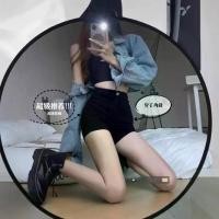 ราคา กางเกงยีนส์ขาสั้น สีดำ เอวสูง สไตล์อเมริกัน ฮอต กางเกง ผ้า ผูก เอว กางเกง กางเกง 8 ส่วน สาวอวบ ก ร ะ โ ป ร ง ย ี น ส ์ ส า ว อ ว บ กางเกง ผ้า โร เชฟ 9 (1731257742161315680)