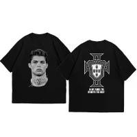 ราคา เสื้อเชิ้ตผ้าฝ้ายผู้ชาย Cristiano Ronaldo Superstar ฟุตบอล ซุปเปอร์แฟชั่นไลท์ แขนสั้น พิมพ์ลาย สไตล์อเมริกัน (1731209232599779073)