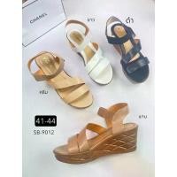 ราคา รองเท้าไซส์ใหญ่ (ไซส์ 41-44) รองเท้าส้นเตารีด สวมเปิดหน้าเท้า (รัดส้น มียางยืด) สูง 3 นิ้ว (SB-9027) รองเท้าไซส์ใหญ่ ปลายเท้าเปิด (1730139820783929667)