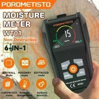 ราคา เครื่องวัดความชื้นไม้แบบดิจิตอล, POROMETISTO WT01, เครื่องตรวจจับความชื้นไม้แบบใช้มือถือ 6-in-1, ไม่ทำลาย, สำหรับไม้, กระดาน, และอิฐ, พร้อมสัญญาณเตือนสายตาและเสียง, การทดสอบอัตโน (1731850417850648816)