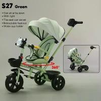 ราคา จักรยานสำหรับเด็ก รถเข็นเด็ก จักรยานเด็ก 3 ล้อ 1-6 ปี ผลักได้ 2 ทาง ปรับเอนได้ (นั่ง/เอน/นอน) ที่นั่งหมุนได้ 360 องศา (1731514380781389687)