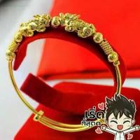 ราคา Bracelet Golden Lucky Pixiu 18k กำไล สร้อยข้อมือ ปี่เซียะชุบทอง 18k (1731580682781755015)