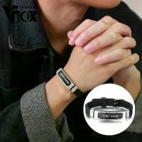 ราคา สร้อยข้อมือซิลิโคน Vnox Lianduo ส่วนบุคคล, ปรับแต่งได้ฟรี, สำหรับผู้ชาย, สแตนเลส, ชื่อแกะสลัก, กำไลข้อมือกีฬา, กำไล ID, เครื่องประดับ, ทนทาน, สีสันสดใส, [COD] (1731818243461186936)