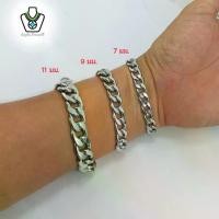 ราคา BF03 สร้อยข้อมือ โซ่ฮิบฮอบ ยาว 20 ซม. สแตนเลสแท้ สร้อย กำไล สร้อยสแตนเลส ลายโซ่ (1730331020532418810)