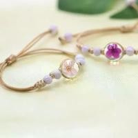 ราคา สร้อยข้อมือดอกไม้แห้ง, แฟชั่นสตรี, สร้อยข้อมือทอแฮนด์เมด, ลูกบอลแก้วสาน, ดอกไม้นำโชค, กำไลปรับได้, กำไล, 2024 (1731177485499468532)
