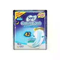 ราคา โซฟีคูลลิ่งเฟรชกลางคืนสลิมมีปีก42ซม6ชิ้น/ SOFY COOLING FRESH NIGHT SLIM WING 42X6 ผ้าอนามัย (1731107915740514356)