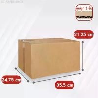 ราคา กล่องลูกฟูก 3 ชั้น 24.75x35.50x21.25cm (น้ำดื่ม48ถ้วย) (แพ็ค 20) กล่องกระดาษ (1730479809975323293)