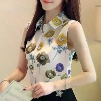 ราคา เสื้อเบลาส์สำหรับผู้หญิง ฤดูร้อน ดีไซน์ใหม่ แขนกุด พิมพ์ลายดอกไม้ เสื้อชีฟอง สุภาพสตรี สไตล์เกาหลี พลัสไซส์ เสื้อเด็กหญิง (1730054985404025275)