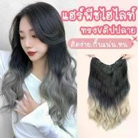 ราคา แฮร์พีชไฮไลท์ ทูโทน สีเทา แบบแพใหญ่ กิ๊บ5ตัว มีผมตรง/ผมลอน เหมือนผมจริง ดูเป็นธรรมชาติ สินค้าแนะนำ (1731695142184650982)