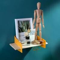 ราคา Puch ฟรี - ชั้นวางของติดผนังโลหะและไม้บีช แผ่นตกแต่งติดผนัง ชั้นเก็บของ ฉากกั้นผนังห้องนอน ชั้นวางหนังสือ (1729600215701555486)