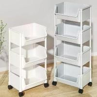 ราคา COD IKEAA ชั้นวางหนังสือ ชั้นวางของ 4 ชั้น มีล้อ ชั้นวางของอเนกประสงค์ ตู้เก็บของ ชั้นหนังสือ ชั้นวางหนังสือบนโต๊ะ (1731352283715831437)