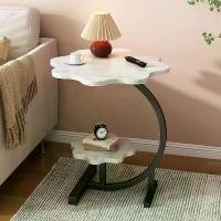 ราคา ชั้นวางของข้างเตียง โต๊ะข้าง ห้องนอน สไตล์นอร์ดิก ดีไซน์ทันสมัย โต๊ะเข้ามุม 2 ชั้น โครงเหล็กแข็งแรง เหมาะสำหรับโต๊ะกาแฟ ห้องนั่งเล่น ชั้นเก็บของ ชั้นวางหนังสือ โต๊ะไม้ โต๊ะข้างเตียง โต๊ะกลางคืน (17313