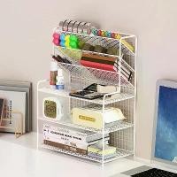 ราคา ชั้นวางหนังสือ, ชั้นวางเดสก์ท็อปที่เรียบง่าย, ชั้นวางหนังสือ, ตู้หนังสือขนาดเล็กสำหรับเด็ก, วัสดุเหล็ก, ชั้นวางออฟฟิศขั้นบันได (1730879409613015145)