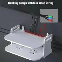 ราคา ชั้นวางของสองชั้น, ติดผนัง, กล่องเก็บของ, เหมาะสำหรับ WiFi, DVD, และทีวี, สากล, D7J6, 1 ชิ้น (1731943834878577415)