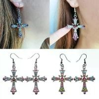 ราคา ต่างหูโลหะผสมรูปกากบาทวินเทจ ต่างหูห้อยพังก์แบบกอธิค อุปกรณ์เครื่องประดับ ต่างหูไม้กางเขน วัสดุโลหะผสม (1729834474127788409)
