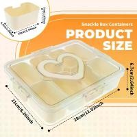 ราคา ถาดเสิร์ฟแบ่ง 2 ชิ้น พร้อมฝาปิดและหูหิ้ว 8 กริด ทรงสี่เหลี่ยมผืนผ้าพลาสติก ภาชนะใส่ขนมแบบพกพา เหมาะสำหรับถาดเสิร์ฟขนม ถาดใส่ขนม ถาดใส่บิสกิต ถาดใส่ถั่ว เหมาะสำหรับขนม ผลไม้ Om1Cm (1732332942492535525)