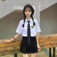 ราคา ชุดนักเรียนญี่ปุ่น, ชุดสูทแฟชั่น JK, กระโปรงพลีทฤดูร้อน, ชุดนักเรียน, เสื้อเชิ้ต + กระโปรง + เนคไท (1731343107435890682)