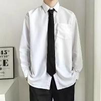 ราคา เสื้อเชิ้ตแขนยาวสีขาว, เสื้อผ้าผู้ชายหลวม, สไตล์ฮ่องกง, ชุด Preppy, เสื้อเชิ้ต JK เนคไท Ins, เสื้อผ้าสไตล์นักเรียนวิทยาเขต, แฟชั่น, สำหรับผู้ชาย (1731059205697211157)