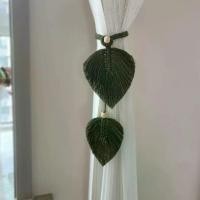 ราคา เนคไทผ้าม่าน, ประเทศ Bueerjg, ผ้าฝ้ายธรรมชาติ, ถักมือ, สไตล์โบโฮ, เนคไท, พร้อมลูกปัดไม้ปรับได้, การออกแบบใบสองใบ, Holdbacks ผ้าลินินผ้าฝ้าย, เหมาะสำหรับผู้ซื้อ (1731521930268477458)