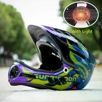 ราคา หมวกกันน็อคเด็ก MTB แบบถอดได้เต็มหน้า มีไฟ เหมาะสำหรับจักรยานเสือภูเขาและจักรยานเสือหมอบ หมวกกันน็อคกีฬาสำหรับปั่นจักรยาน สเก็ตบอร์ด และ BMX กลางแจ้ง ออกกำลังกาย Sport (1730566475408640513)