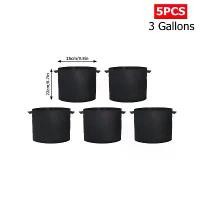 ราคา ถุงปลูกพืช 5 ชิ้น 3-30 แกลลอน สำหรับปลูกดอกไม้ สตรอเบอร์รี่ มันฝรั่ง ผัก ถุงปลูกเนอสเซอรี่สีดำ กระถางต้นไม้ (1731513144170743436)