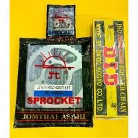 ราคา สไตล์การระเบิด โซ่สเตอร์ jr120 ,tiara ,rxz 428h-126-14-45t โซ่didข้อหนา+สเตอร์ตราพระอาทิตย์ ใส่รถjr,vr,tzr (1731558701950731855)