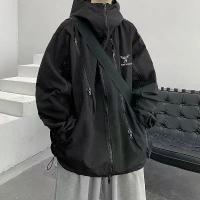 ราคา เสื้อแจ็คเก็ตมีฮู้ดสีดำ สไตล์อเมริกัน สำหรับผู้ชาย ฤดูใบไม้ผลิ หลวมและลำลอง ดีไซน์สวย สไตล์การทำงาน เหมาะสำหรับคู่รัก เสื้อ พิซซ่า adidas chinese jacket มี ที่ ไทย ไหม แจ็คเก็ต b (1731553476063626344)