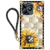 ราคา TYH Fro Realme C51 C53 C55 เคสโทรศัพท์ เคสแฟชั่น ดอกไม้ แฟลช เชือกมือ เปลือกกันกระแทก (1729870739916622185)