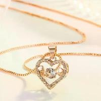 ราคา จี้หัวใจ, โซ่เงิน, สร้อยคอรูปหัวใจ, ชุบทอง K ฝัง, จี้รักจากหัวใจถึงหัวใจ, แฟลช (1730632554800777310)