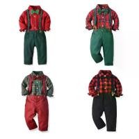 ราคา ชุดคริสต์มาสสำหรับเด็ก, เสื้อผ้าเด็ก Qiqi, สไตล์ยุโรปและอเมริกา, เสื้อเชิ้ตลายสก๊อตแขนยาวผ้าฝ้าย, กางเกงแขวนคริสต์มาส, เหมาะสำหรับเด็กผู้ชาย, ขายส่ง, แนะนำข้ามพรมแดนอาชีพของเด็กชาย (173164941470056603